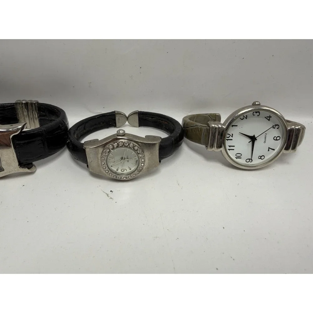 Mixed Brands Cuff Bangle Bracelet Watches Lot Of 20 Mixed Materials